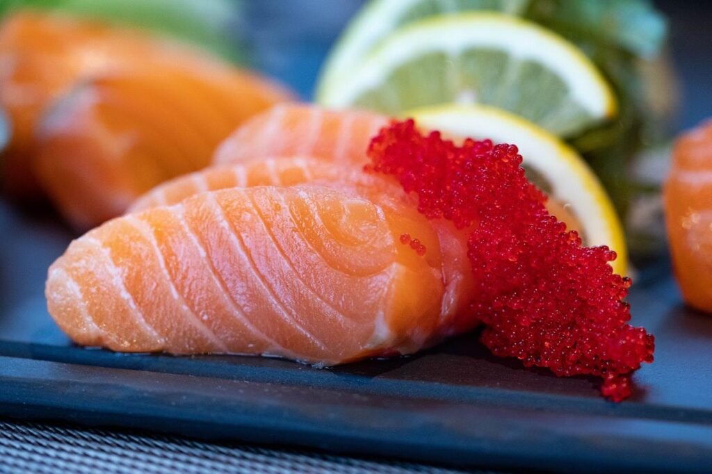 Salmon on plate